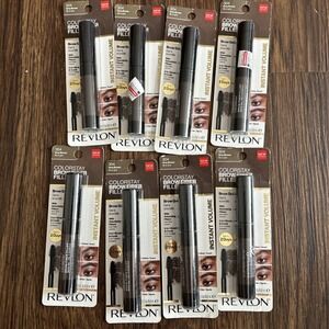 Lot Of EIGHT REVLON‎ BROW FIBER FILLER WATERPROOF & SMUDGEPROOF 304 GRAY BROWN